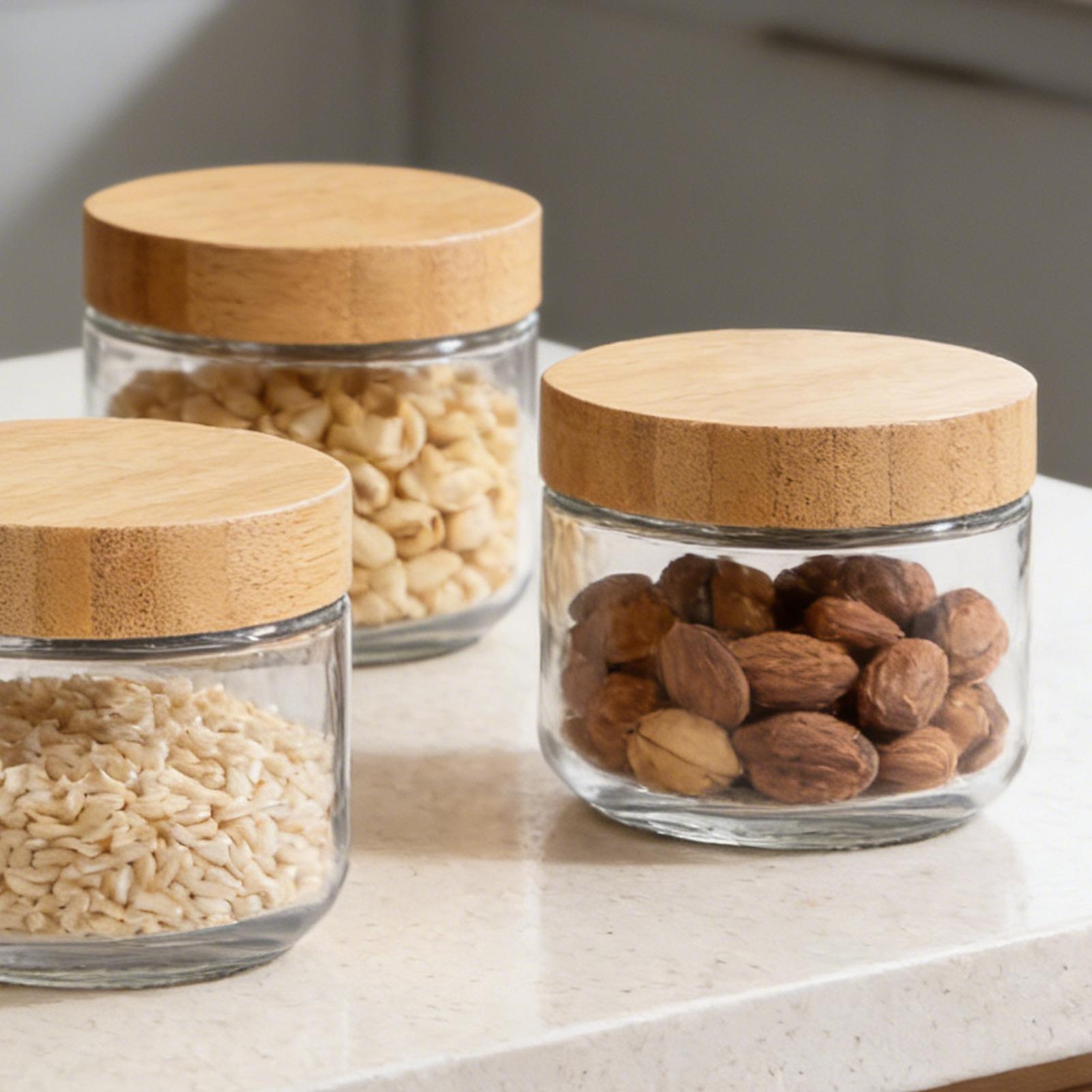Overnight Oat Jar - Набор из 4 стеклянных банок с