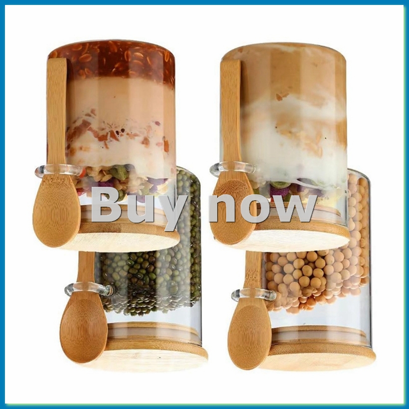 Overnight Oat Jar - Набор из 4 стеклянных контейнеров для