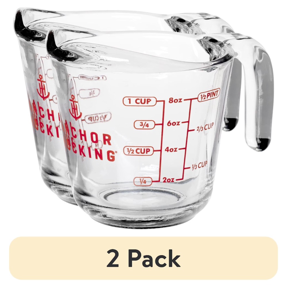 Meal Prep Glass - Набор из 2 стеклянных мерных стаканов