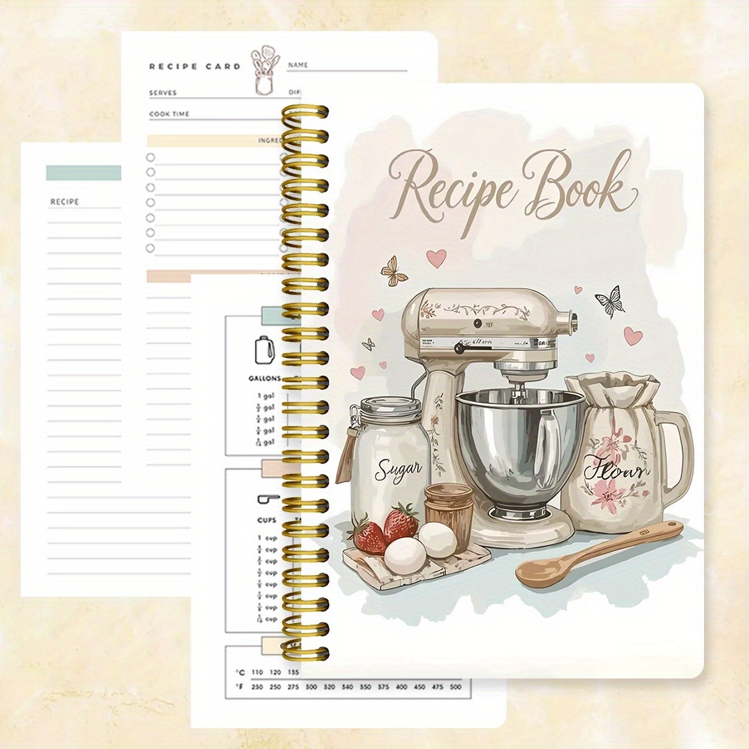 Meal Prep Book - Печатная обложка-блокнот с иллюстрациями книг рецептов
