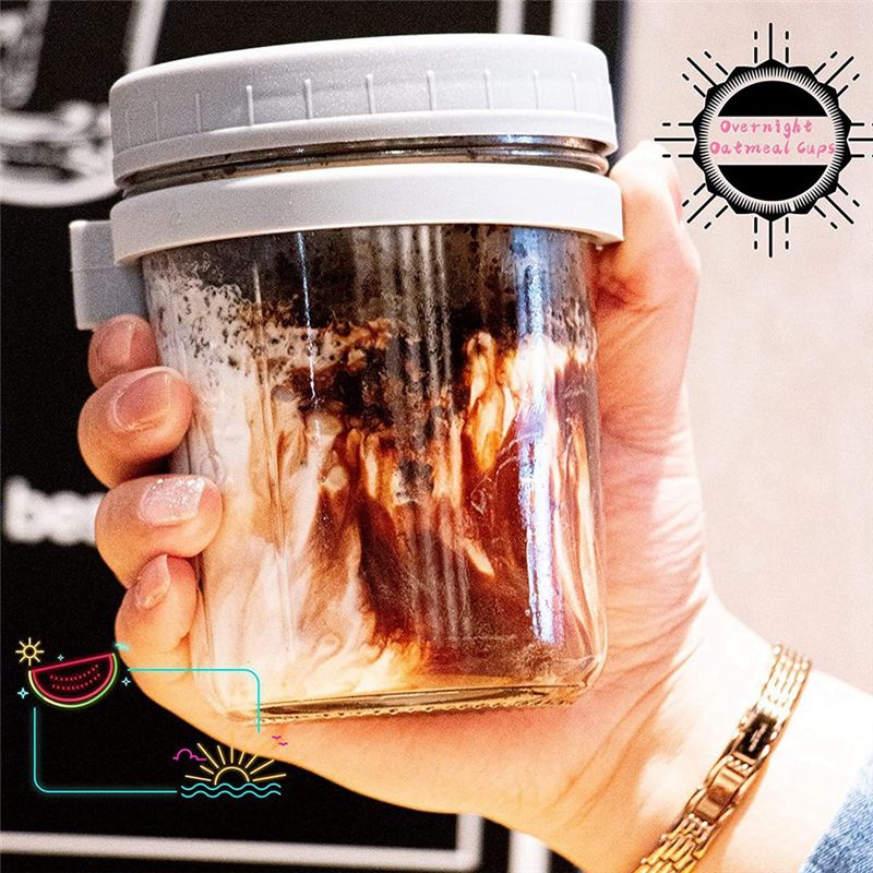 Overnight Oat Jar - Многоразовая ночная банка для овсяя, 2025+,