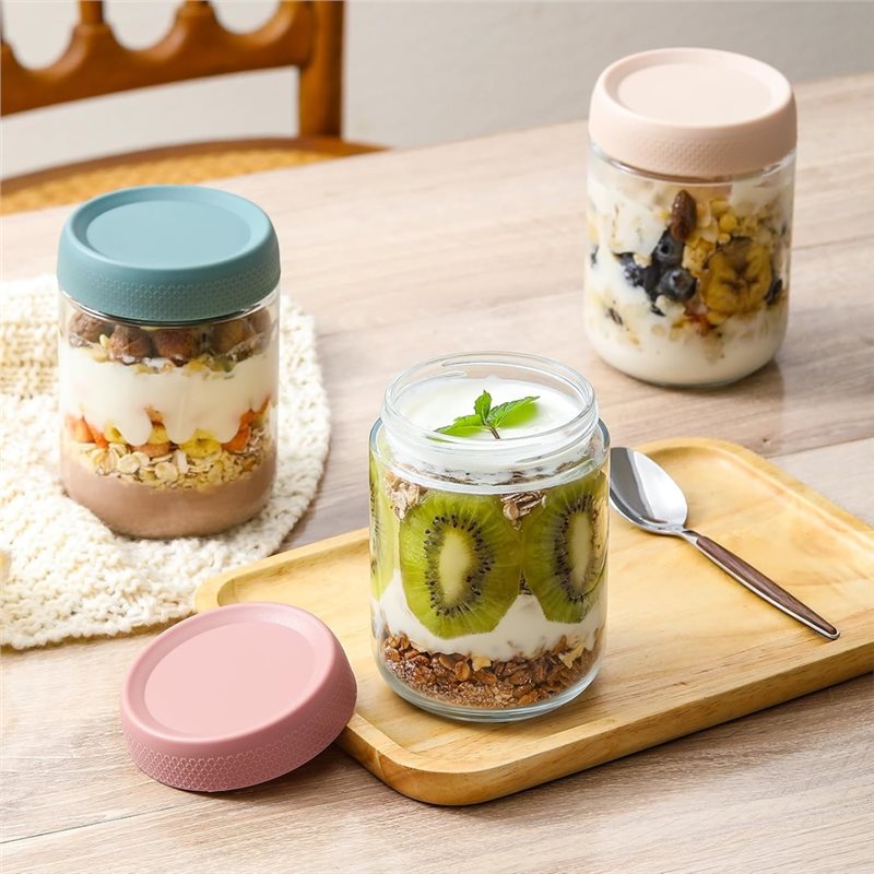 CHCH Набор из 6 стеклянных бан – обзор и цена Overnight Oat Jar