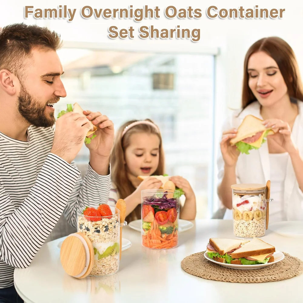 Набор стеклянных банок для овс – обзор и цена Overnight Oat Jar