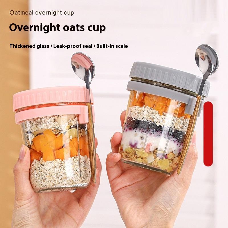 1/2 шт., 350 мл, многоразовая  – обзор и цена Overnight Oat Jar