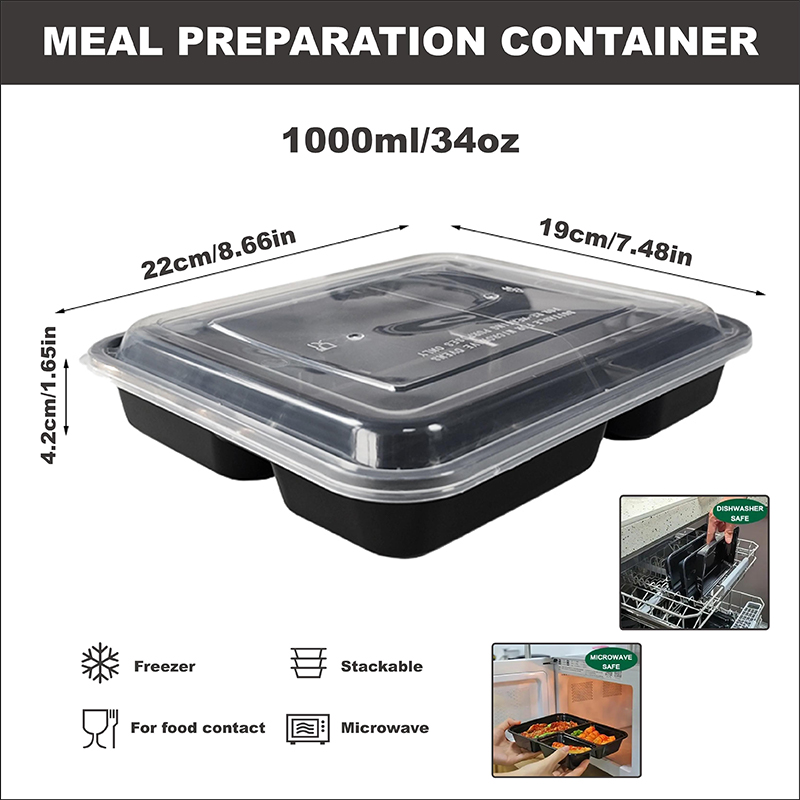 Контейнеры для еды с 3 отделен – обзор и цена Meal Preparation